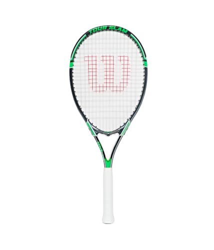 Wilson Tour Slam Adult Recreational Tennis Racket - Grip Size 3 - 4 3/8", Grey/Green