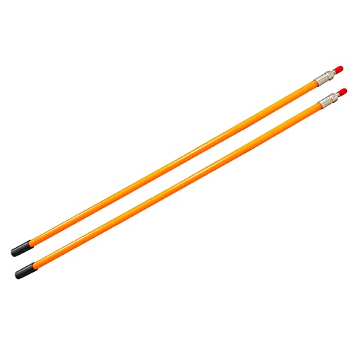 FUYEAR Kit de guia de marcadores de lâmina de arado de neve laranja de 61 cm de aço inoxidável verti