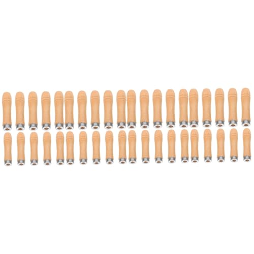 Dulcicasa 木製ファイルハンドル 50個セット ? 人間工学設計で取り付け簡単、軽量で持ち運び便利な多目的ツール用アクセサリー (10.70X2.30X2.30CMx4pcs,示されているようにx4個)