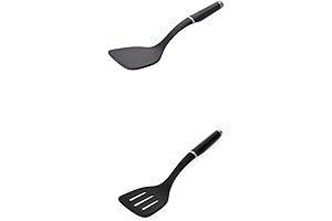 KitchenAid Gourmet Turner, Matte Black & Classic Slotted Turner, Black