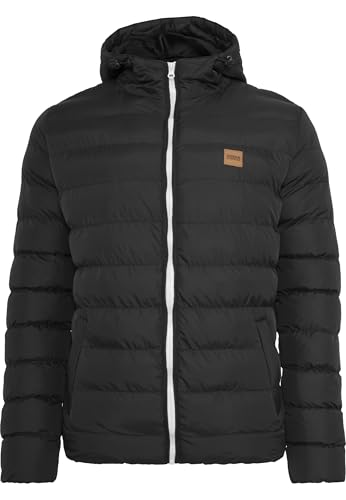 Urban Classics Basic Bubble Jacket Homme, Noir (Black/White/Black 61), M