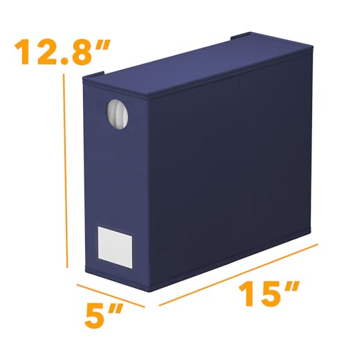 SpaceAid 8 Pack Bed Sheet Organizers and Storage, Foldable Sheet Organizer for Linen Closet, Sheets Set Folder Keeper with Window XL (Queen & King Size) Bedding Container (Navy Blue, 8 Pack) by SpaceAid - Used condition - Image 7
