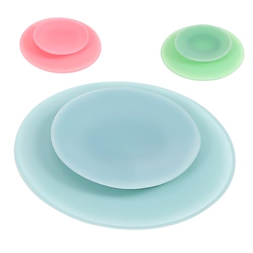 MAGICLULU 3個 耐久 ーン製吸盤マット 滑り止め機能付きベビー食器用吸着パッド 卓上 食器 トレー対応 高齢者 患者向け 補助用品