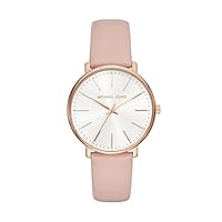 Michael Kors Women's Pink Leather Pyper Analogue Watch, 38mm