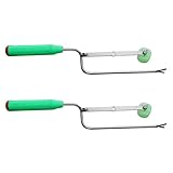 Ldabrye サツマイモ苗栽培用ガーデニングツールペア人間工学グリップ強化鉄構造スムーズな可動性車輪付き移植ツール 庭用