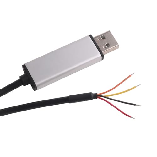Suamdoen USB to RS485 Converter 4Pin Connector Adapter Wire End FTDI Chip Serial Dongle Interface Data Cable Compatible for USB-RS485-WE