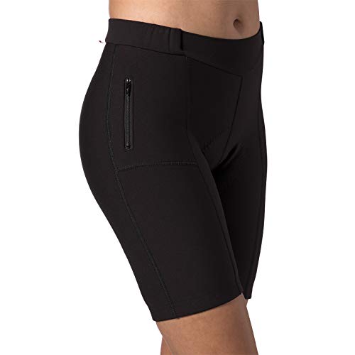 Terry Women\'s Touring Cycling Shorts/Regular - Best Padded Compression Multi-Day, Moisture-Wicking Cycling Shorts for Touring - Black - Medium