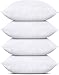Utopia Bedding 4er Set Kissenfüllung 40 x 40 cm, Innenkissen Füllkissen Kopfkissen Sofakissen (Weiß)
