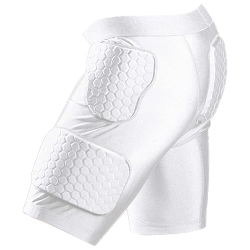 MK MOSSE KARNE Football Girdle/Shorts for Men Youth 5-Pad Girdle Football Padded Compression Shorts Hip Thigh Protector Basketball Girdle Shorts