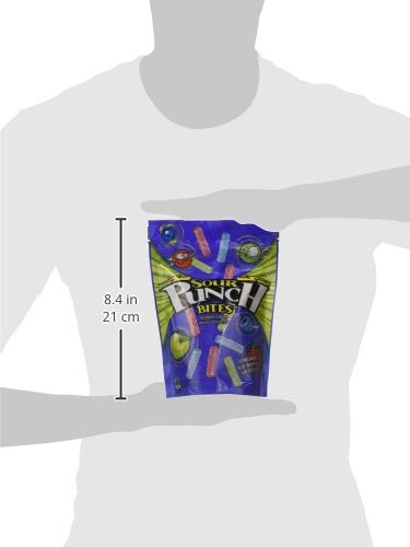 Sour Punch Assorted Sour Fruit Chewy Candy Bites Stick Fruit Chew 9 Oz - 0041364087321