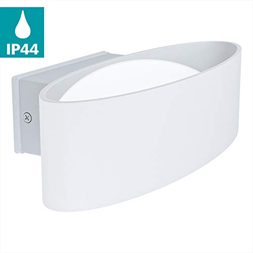 Eglo LED Outdoor wall lamp Chinoa, 1 Flame Outdoor lamp, Outside wall Light Made of White Metal and Transparent Plastic - Image 2