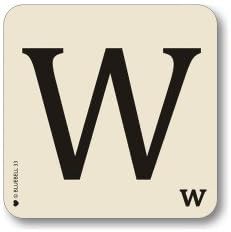 Alphabet Table Mat Letter W