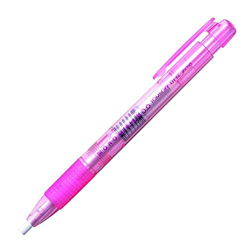 Tombow 57337 Mono Knock Eraser, Pink. Easy to Use Pen-Style Eraser with Rubber Grip
