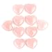 always88 10Pcs Natural Polished Love Heart Shaped Healing Palm Rose Quartz Crystal Stone Pink Shiny Carved Reiki Specimens Gemstone Adorn Decoration 0.99X0.99X0.39 inch (10Pcs Rose Red)