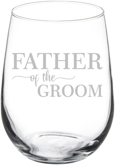 MIP Wine Glass Goblet Gift Father Of The Groom (17 oz Stemless)