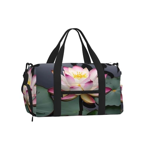 Bolsa de equipaje deportiva de mano maleta de gimnasio con estampado original de flores