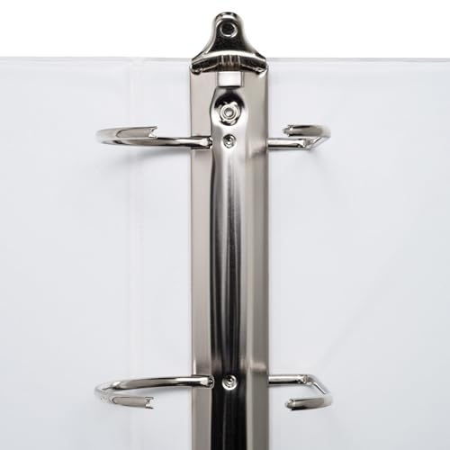 Classeur d-ring polypropylène blanc School Smart 3" anti-déchirure - 4