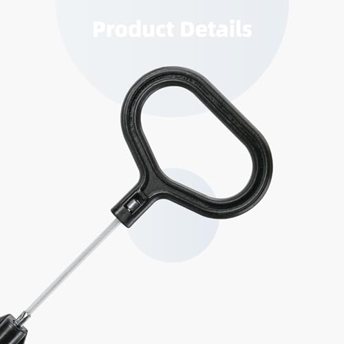 Image of 2 Pieces Recliner Cable D Ring Handle Compatible for Lazboy Sectional counch, 22 inch Recliner Pull Handle Counch Release Cables Replacement for Laz boy, 3 inch Exposed Wire O-Shaped End