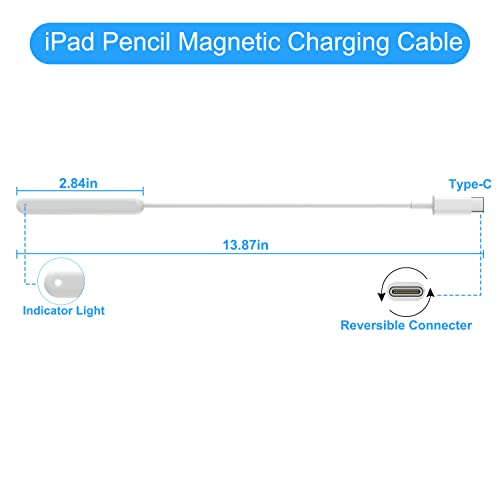 Paiholy Magnetic Charger for Apple Pencil Pro, Type C Pencil Wireless Charging Cable for Apple Pencil Pro Only Lightweight and Convenient Charging Adapter — view 6