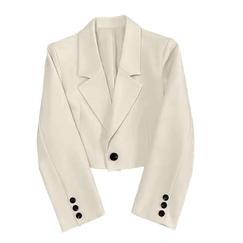 Womens Casual Blazers Lightweight Slim Fit Jackets Open Front Cropped Blazer Jacket Work Office Business Suit3