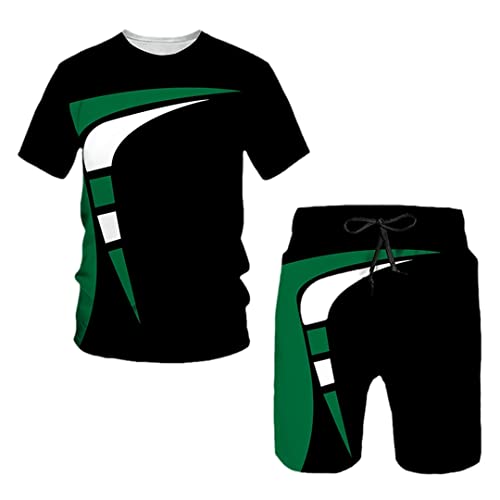 Survêtement d'été couleur unie ensemble t-shirt et short minimaliste XL