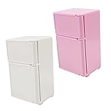 KONTONTY 2 Stück Mini Möbel Modell Puppenhausmöbel Küche Puppenkühlschrank Puppenhaus Mini Kühlschrank Puppenhaus Kühlschrank Mini Kühlschrank Für Miniatur Kühlschrank