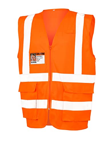 Image of Result Safe-Guard R479X Mens Executive Cool Mesh Safety Vest - Fluorescent Orange - S
