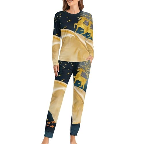 Pyjama femme manches longues Cerf d'or pour des soirées cocooning et nuits douces