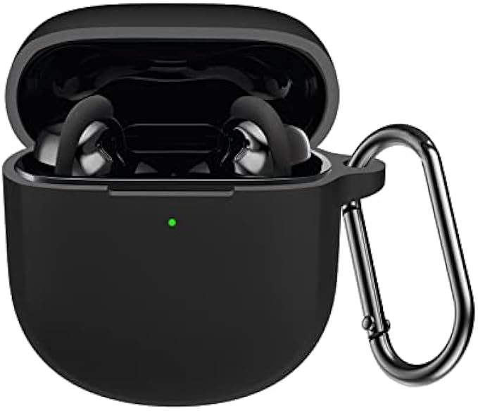 Case for Bose QuietComfort Earbuds II 2022, Silicone Cover Protective Skin Sleeve ( Black) - LEFXMOPHY