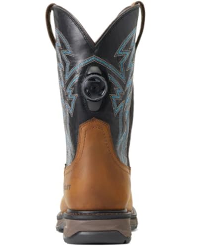 ARIAT Men's WorkHog XT BOA Carbon Toe Work Boot, Dark Earth/Black, 8.5 EE