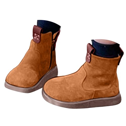 Girls Ankle Boots Side Zipper Cowboy Boots Non Slip Comfortable Cowgirl Booties for Toddler Little Kid Big Kid2