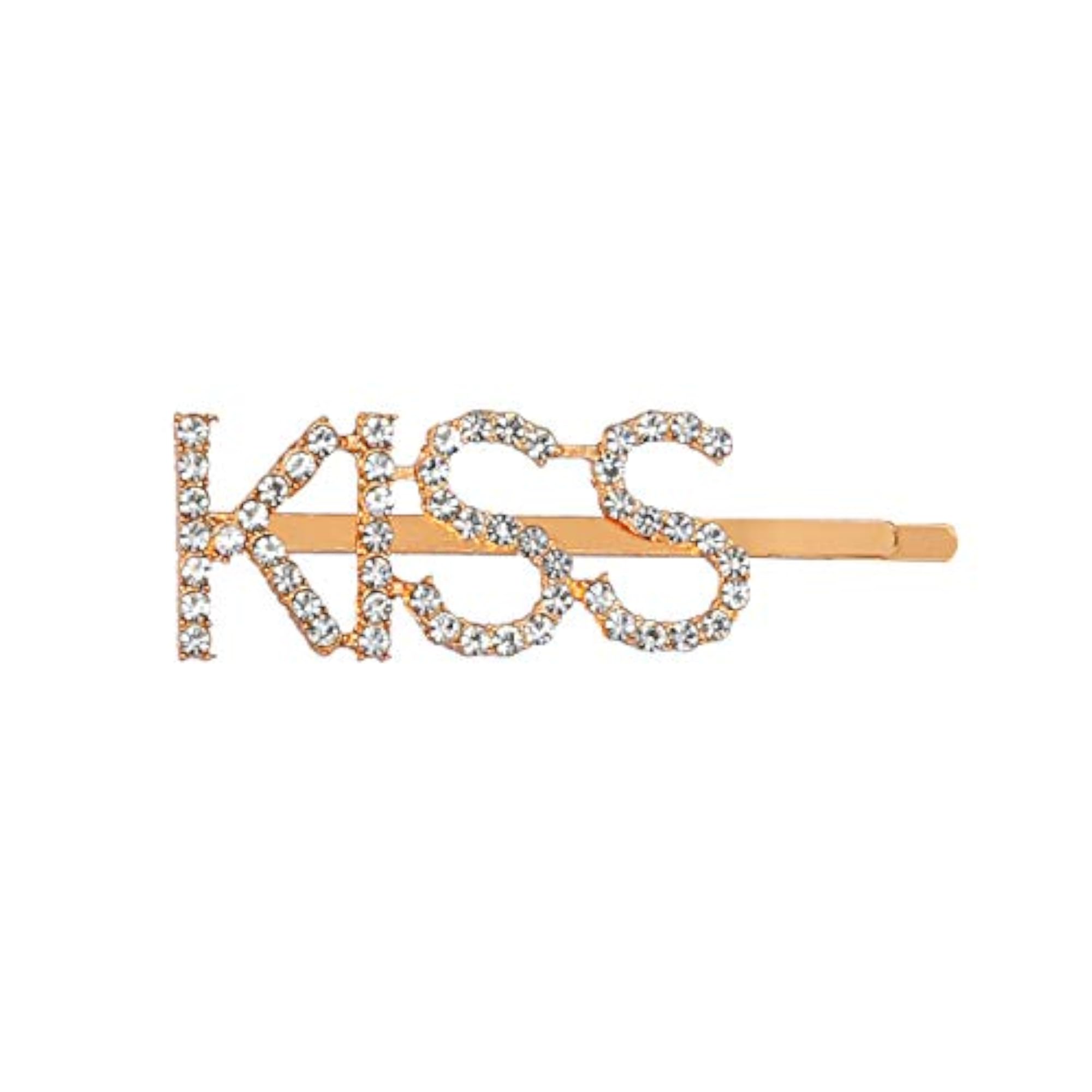 Women's Golden Crystal Hair Pin & Clip Combo, Elegant Set
