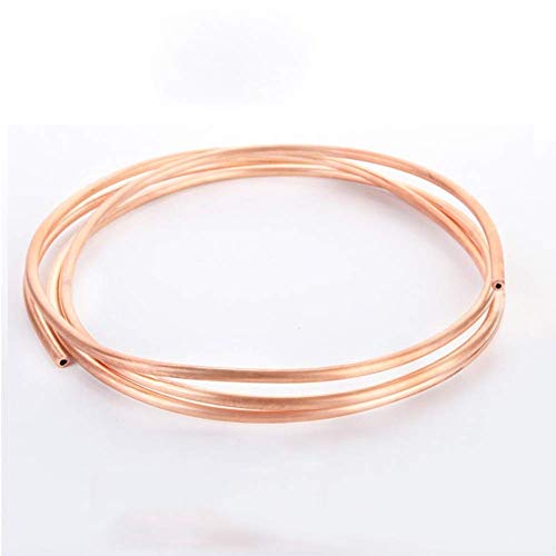 Tubo de cobre T2, diámetro exterior de 3 mm x 0,5 mm de grosor de pared, longitud de 2 m, bobina de tubo capilar de refrigeración