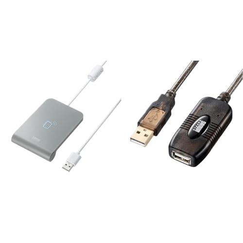 Uni-motion セット　おまけ付:「延長用usb2.0 5m」 Amazon | サンワサプライ 非接触型ICカードリーダライタ ADR-MNICU3 +
