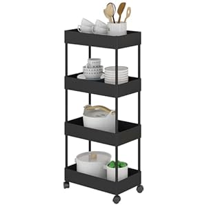 Lghlzgvf 4-Tier Kunststoff Badrollwagen