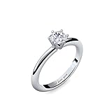 PRECIOUS VON AMOONIC: Der zeitlos schöne und rhodinierte Frauen-Ring besteht aus echtem Silber 925 und einem handgefassten Zirkonia Stein. Der Silberring mit der 