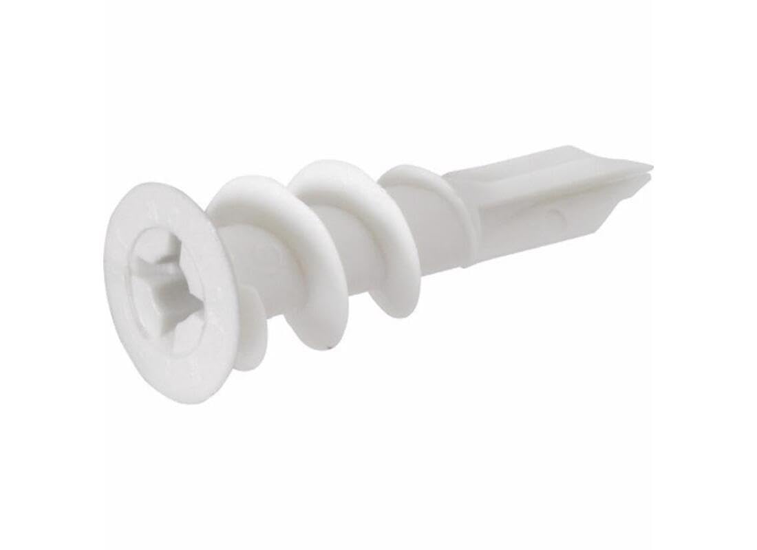 Hillman 1.5 in. L Nylon Ribbed Head Drywall Anchors 100 pk