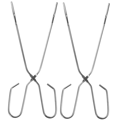 ifundom 2 Piezas Pinzas de Cocina de Inoxidable Antideslizantes Ensaladas Pan y Carnes Herramienta Práctica y Duradera Servir Reuniones Familiares y Barbacoas