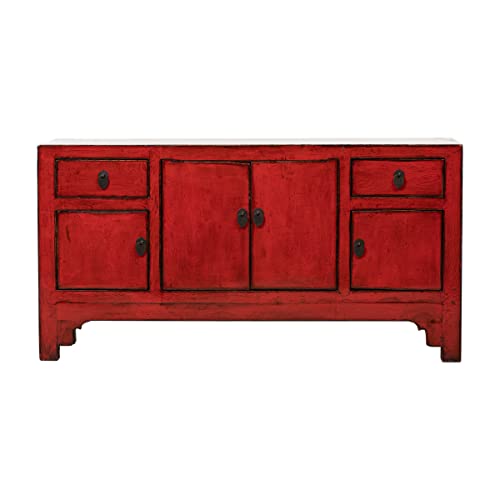 Yajutang Aparador chino antiguo rojo