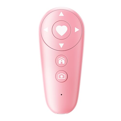 UNIBITRI Scrolling Ring Remote Control for TikTok, Bluetooth Remote for iPhone, iPad, iOS, Android, Page Turner, Tap Tap TikTok, Fingertip Wireless Remote Control,Pink