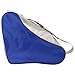Large Capacity Nylon Skate Gear Bag for Roller Skates, Quad Skates & Ice Skates — Lightweight (220g), Spacious 3-Compartment Design with Adjustable Shoulder Strap and Top Handle,(Blue)