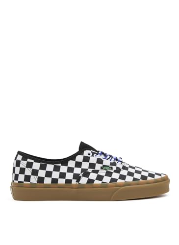 Vans Unisex Authentic Checkerboard Skate Shoe - Lace up Closure Style - Black/White 11