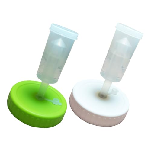 JECOMPRIS 2pcs Wide Mouth Jar Lids Airtight Sealing Caps for Fermenting Pickling Preserving Compatible with Mason Jars Spillproof Design for Freshness Preservation