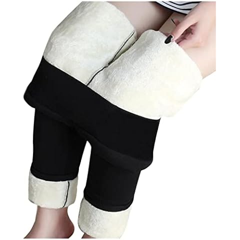 ZEFOTIM Womens Clothes Lined Leggings, Fall Thermal Pants Fashion Thermal Leggings Lounge Faux Warm Thick Work Insulated Pantalones para Mujer Black X-Large Cover