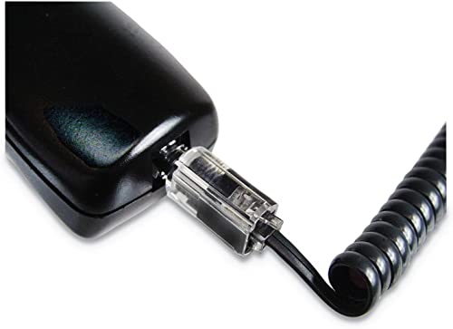 DragonTrading Telefonschnur-Entwirrer, Uvital Anti-Verhedderungskabel, 360 Grad drehbar, Festnetz-Drehkabel, Schwarz, 2 Stück