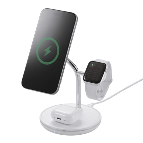GR CX[d Magsafe 3in1 15W iPhone/Apple Watch/AirPods yMade for MagSafe/Apple Watch KF؁z zCg EC-MS07WH