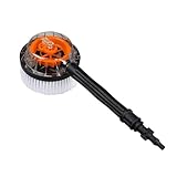 Matériau de bonne qualité : la brosse de nettoyage rotative est fabriquée en microfibre douce et haute densité à l'intérieur et à l'extérieur en poils PP durables, elle élimine la saleté sans rayer.