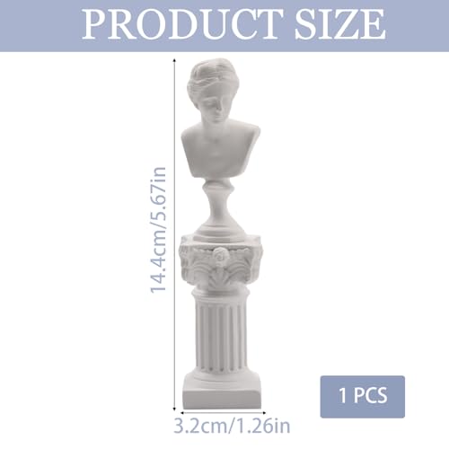 Estatua griega de Venus con columna romana 5.67 pulg miniatura 2