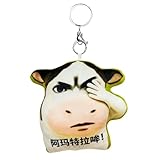 Abalorio de de Animales, Divertido y Adorable Colgante de Ganado, 10 cm, Accesorio de Llavero de, decoración de Animales, Bonito Colgante, para Hombres, Mujeres, niños, niñas