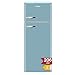 Amica KGC 15632 T Retro Kühl-/Gefrierkombination / Ice Blue (Türkis) / 144cm (H) x 55cm (B) x 62cm (T) / Retro-Design / Kühlschrank mit Gefrierfach